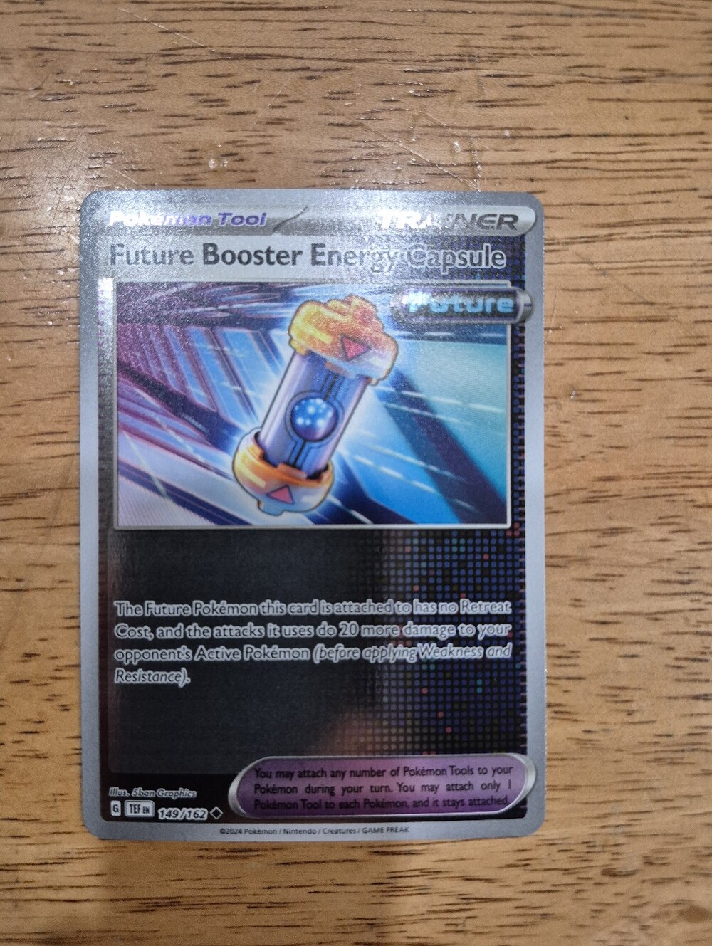 QTY 1 Future Booster Energy Capsule Pokémon Tool Trainer Card
